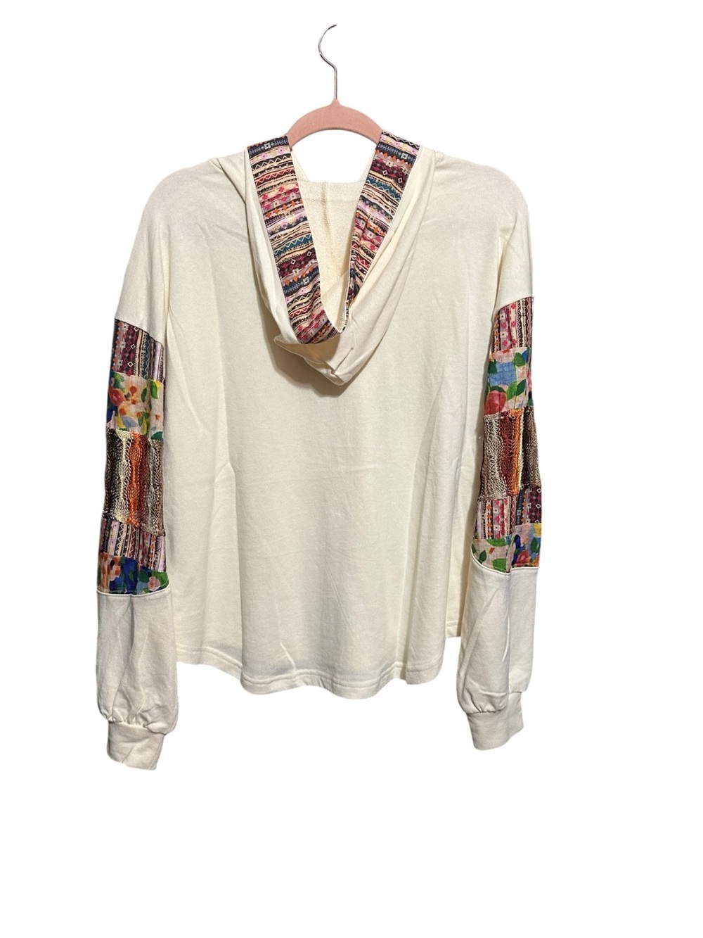 easel The Emery Smiley Face Mix Print Hoodie Pullover Size S - Picture 6 of 8